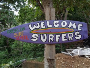 schild surfen wellenreiten nicaragua