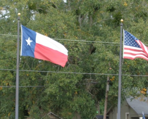 travel use texas flags