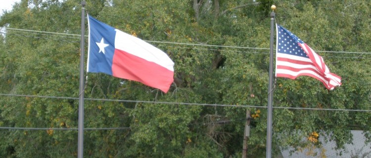 travel use texas flags