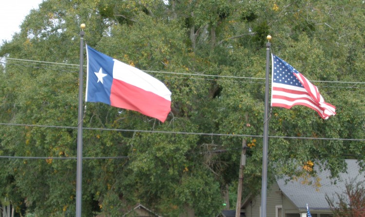 travel use texas flags